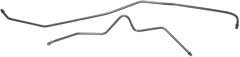 Inline Tube Compatible with 2000-07 Chevrolet/GMC 2500HD/3500HD 2/4WD 10.5/11" 14 Bolt Rear Disc w/Tee on Differential 3/16" Rear Axle Brake Lines 2pc, OE Steel in Saudi Arabia