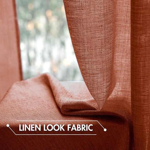 MIULEE Teal Green Faux Linen Textured Curtains 2 Panels for Bedroom Living Room Thick Linen Look Light Filtering Privacy Semi Sheer Curtains Grommet Voile Drapes Window Treatments W 52 x L 84 inches in Saudi Arabia
