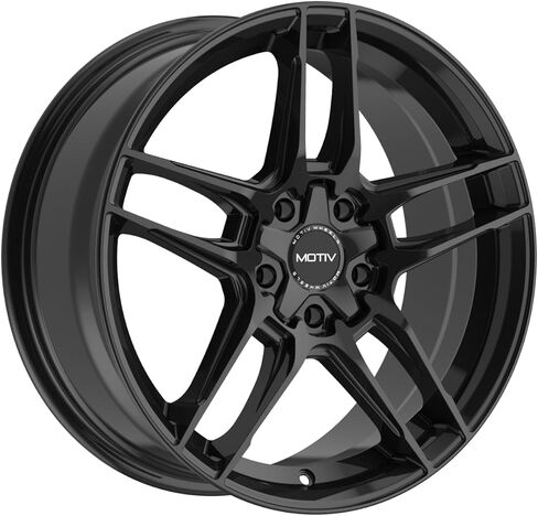 Motiv 434B 17x7.5 5x4.5 بوصة/5x120 +40 ملم حافة عجلة سوداء لامعة مقاس 17 بوصة in Saudi Arabia