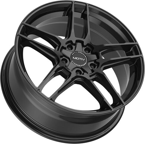 Motiv 434B 17x7.5 5x4.5 بوصة/5x120 +40 ملم حافة عجلة سوداء لامعة مقاس 17 بوصة in Saudi Arabia