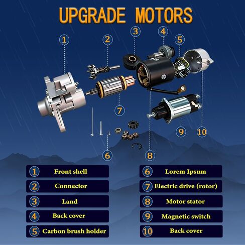 12V 14T، استبدال بريجز وستراتون للمبتدئين لـ 14 سنًا 593934 693551 030221 5777N، 12 12.5 13 14 15.5 16 16.5 17 17.5 18 18.5 19.5 HP Cub Cadet 11 16 18 آر تي زد LT1018 D100 105 L100 تورو in Saudi Arabia