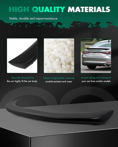 SCITOO ABS Spoiler for 2019-2023 for Lexus for ES300h,2019-2023 for Lexus for ES350 Trunk Spoiler Roof Lip Kit, Rear Spoiler Wing, Car Rear Spoiler Exterior Rear Spoiler Kit (Matte Black) in Saudi Arabia