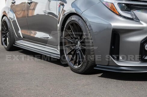 Replacement for 2023-2024 Toyota E210 GR Corolla Models | GR Style Carbon Fiber Front Bumper Lip Chin Spoiler Splitter & Side Skirts Rocker Panel Extension Pair (ABS Plastic - Matte Black) in Saudi Arabia