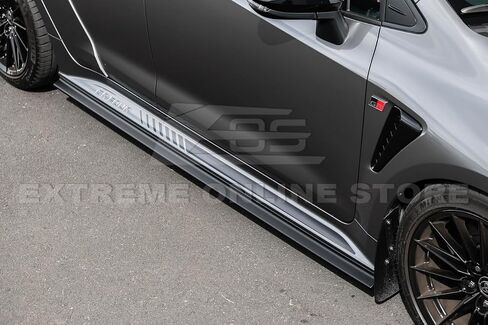 Replacement for 2023-2024 Toyota E210 GR Corolla Models | GR Style Carbon Fiber Front Bumper Lip Chin Spoiler Splitter & Side Skirts Rocker Panel Extension Pair (ABS Plastic - Matte Black) in Saudi Arabia