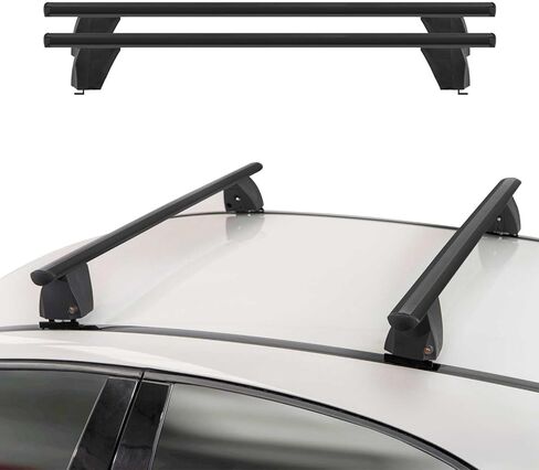 OMAC Roof Rack Cross Bars for BMW 5 Series F10 Sedan 2011-2016 Lockable 165Lbs Aluminium Silver 2Pcs fits Cargo Carriers Kayak Canoe Bike Snowboard in Saudi Arabia