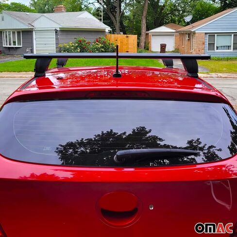 OMAC Roof Rack Cross Bars for BMW 5 Series F10 Sedan 2011-2016 Lockable 165Lbs Aluminium Silver 2Pcs fits Cargo Carriers Kayak Canoe Bike Snowboard in Saudi Arabia