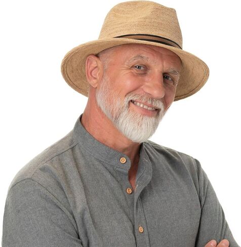 Packable Crochet Straw Hat Women/Men - Made in Italy in Saudi Arabia