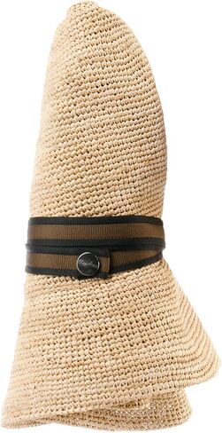 Packable Crochet Straw Hat Women/Men - Made in Italy in Saudi Arabia