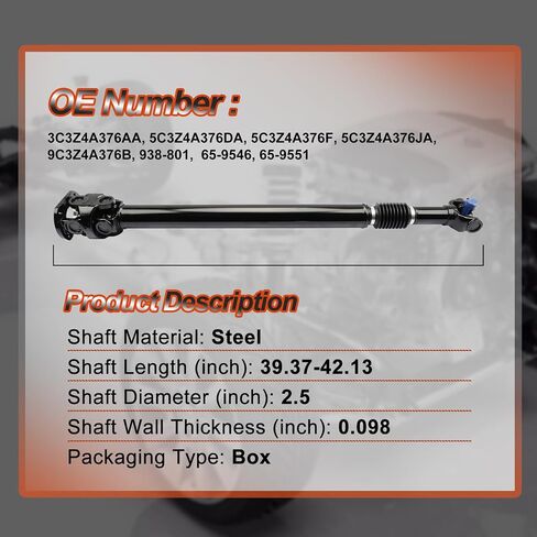 65-9546 Front Complete Drive Shaft Prop Shaft Driveshaft Assembly Compatible with Ford F-250 F-350 F-450 F-550 Super Duty 2003-2010, 4WD DIESEL, Replace OE 5C3Z-4A376-F, 3C3Z4A376AA in Saudi Arabia