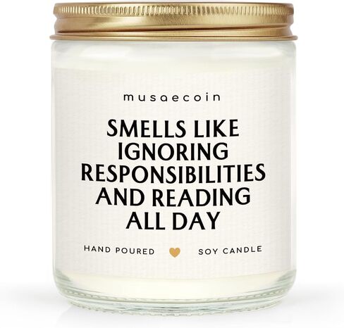 Book Lovers Gifts, Funny Gifts for Book Lovers - Handmade Lavender Candle(7oz), Birthday Bookish Presents for Readers Librarian Bookworms in Saudi Arabia