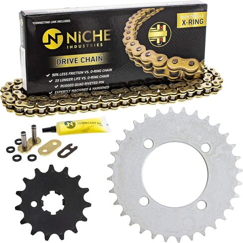 NICHE Drive Sprocket Chain Combo for Yamaha LB80 Chappy Front 15 Rear 32 Tooth 420HZ Standard 92 Links in Saudi Arabia