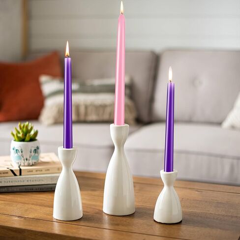 Taper Candles Black, Set of 8 Odorless and Smoke-Free 10-Inch Taper Candles, Long Burning, Paraffin Wax with Cotton Wick, Burns Approximately 7-8 Hours in Saudi Arabia