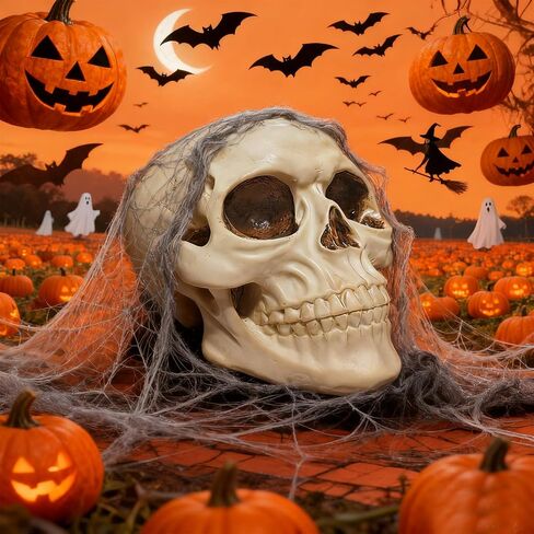 Life Size Skull Head, Human Head Skull, Halloween Skull Statue, Resin Skull Head Model and Skeleton Head for Home Decoration (Large Size) in Saudi Arabia