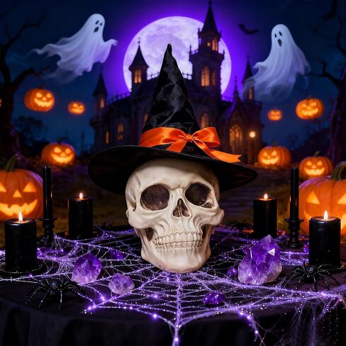 Life Size Skull Head, Human Head Skull, Halloween Skull Statue, Resin Skull Head Model and Skeleton Head for Home Decoration (Large Size) in Saudi Arabia