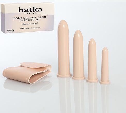 4-Piece Dilator Set - Gradual Transition for Comfort and Flexibility - BPA-Free Hygienic Material - Smooth Surface & Ergonomic Design - Small, Medium, Large, Extra Large Sizes - Special Storage Bag in Saudi Arabia
