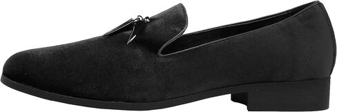 Amali Heath - Mens Dress Shoes with Gunmetal Horn Tassels with Luxurious Velvet - Formal Loafers for Men - The Original Smoking Men Slip-On in Saudi Arabia