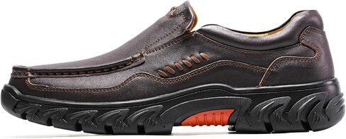Men's Slip On Casual Loafers Classic Outdoor Leather Walking Hiking Dress Shoes Comfortable for Work Office Shoes Daily Soft in Saudi Arabia