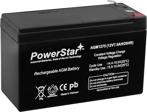 PowerStar Replacement SLA Battery for Cyberpower 12V 7ah 8ah B-613 SLA1075 7.5ah AGM 12Volt in Saudi Arabia