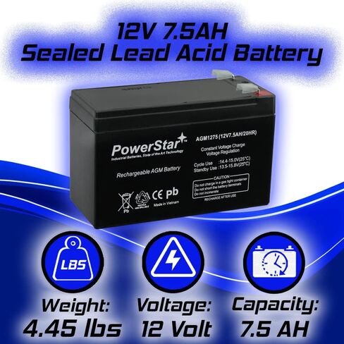 PowerStar Replacement SLA Battery for Cyberpower 12V 7ah 8ah B-613 SLA1075 7.5ah AGM 12Volt in Saudi Arabia