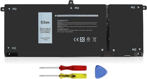 H5CKD 53Wh Battery Replacement for Dell Inspiron 5300 5301 5401 5402 5408 5409 5501 5502 5508 5509,Inspiron 5400 5406 7405 7300 7306 7500 7506 2-in-1 Silver Latitude 3410 3510 Vostro 5502 15V in Kuwait