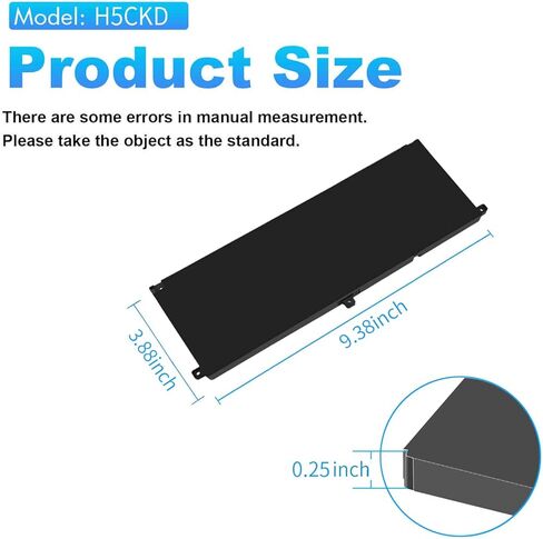 H5CKD 53Wh Battery Replacement for Dell Inspiron 5300 5301 5401 5402 5408 5409 5501 5502 5508 5509,Inspiron 5400 5406 7405 7300 7306 7500 7506 2-in-1 Silver Latitude 3410 3510 Vostro 5502 15V in Kuwait