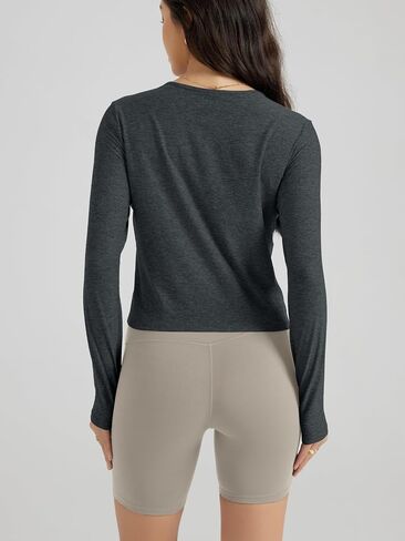 ODODOS Women's Cardigan - Ultra Soft odSTRATUM Tech Performance Long Sleeve Crop UPF 50+ Button Down Crewneck Top in Saudi Arabia