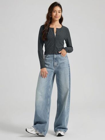 ODODOS Women's Cardigan - Ultra Soft odSTRATUM Tech Performance Long Sleeve Crop UPF 50+ Button Down Crewneck Top in Saudi Arabia