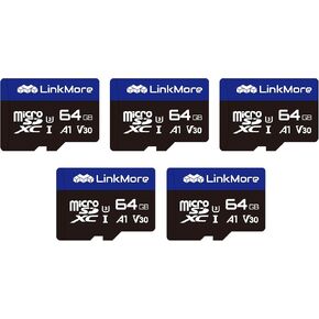 بطاقة ذاكرة فلاش LinkMore XV11 سعة 32 جيجابايت MicroSD، بطاقة Micro SDHC، A1، UHS-I، U1، V10، متوافقة مع الفئة 10، سرعة قراءة تصل إلى 90 ميجابايت/ثانية، محول SD متضمن in Kuwait