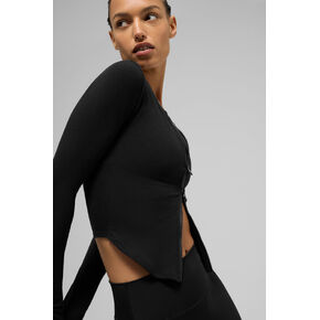 ألو يوجا أكمام طويلة مضلعة ستاردست - أسود in Kuwait