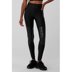 Alo Yoga Airlift شتاء دافئ عالي الخصر سوبرموتو - أسود in Kuwait