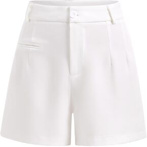 Women's Summer Wide Leg High Waisted Tailored Shorts Elegant Business Work Shorts in Saudi Arabia