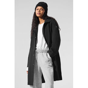 ألو يوجا رين أو شاين معطف طويل - أسود in Kuwait