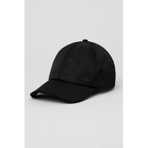 Alo Yoga Satin Off-Duty Cap - Black - Black / One Size in Kuwait