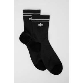 جورب أداء نصف طاقم للجنسين من Alo Yoga - أسود in Kuwait