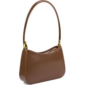 Genuine Leather Shoulder Bag for Women, Crescent Satchel with Zip Closure, Lightweight Handbag in Kuwait