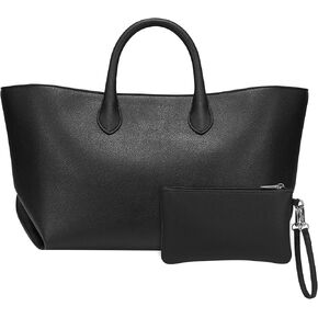 CHUNLI Leather Tote Bag for Women, Large Top-handle Handbags with Detachable Pocket for Work Travel Events Casual in Kuwait