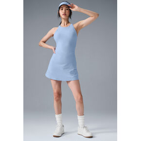 فستان ألو يوجا ألوسوفت باك سبين - أزرق بحري in Kuwait