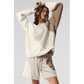 بلوفر Alo Yoga Make Waves برقبة دائرية - عاجي/عظمة/حصى in Kuwait