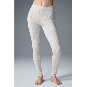 سترة Alo Yoga Pointelle عالية الخصر من Be Mine - رمادي فاتح منقط in Kuwait