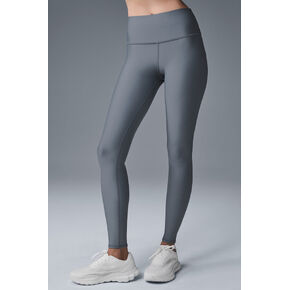 Alo Yoga Airlift شتاء دافئ عالي الخصر - رمادي ستيل in Kuwait