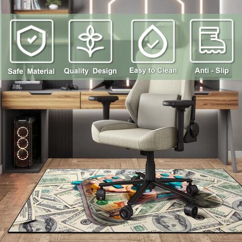 Gaming Area Rug Teen Boys Carpet, 100 Dollar Gamepad and Paper Currency Money Background Game Controller Design for Game Room, Boys Girls Bedroom Playroom, Living Room (79" x 59") in Saudi Arabia