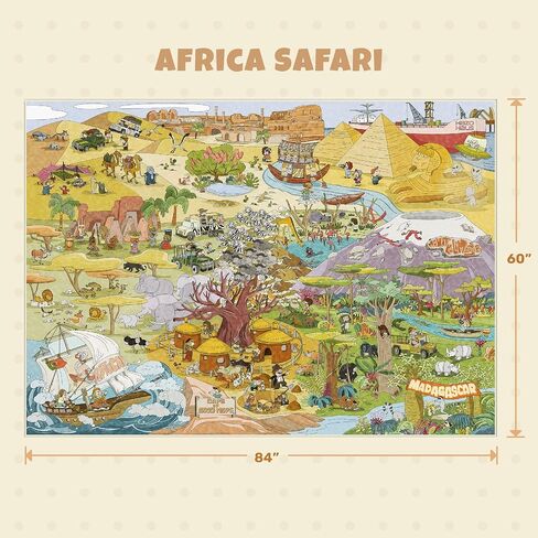 Kids Soft Play Rug 5x7 North America Map Play Mat – Nursery Rug World Animals Educational for Toddlers, Preschool, Classroom or Playroom – Learn Geography, Animals & Landmarks – Fun Washable Activity in Kuwait