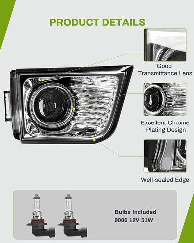 AUTOSAVER88 Fog Lights Compatible with 2003-2005 4Runner Driving Fog Light Fog Light Assembly Pair Clear Lens 03-05 4Runner Fog Light Lamp Assemblies w/Halogen Bulbs OE Replacement Set of 2 in Saudi Arabia