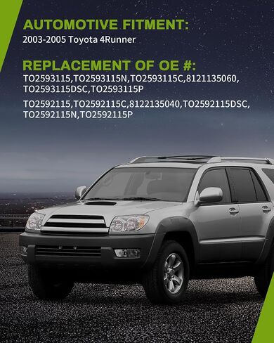 AUTOSAVER88 Fog Lights Compatible with 2003-2005 4Runner Driving Fog Light Fog Light Assembly Pair Clear Lens 03-05 4Runner Fog Light Lamp Assemblies w/Halogen Bulbs OE Replacement Set of 2 in Saudi Arabia