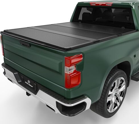 YITAMOTOR غطاء سرير شاحنة صلب رباعي الطي منخفض الحجم متوافق مع 2020-2025 Chevy Silverado/GMC Sierra 2500HD 3500HD مع سرير 6.9 قدم بدون باب خلفي متعدد المرن in Saudi Arabia
