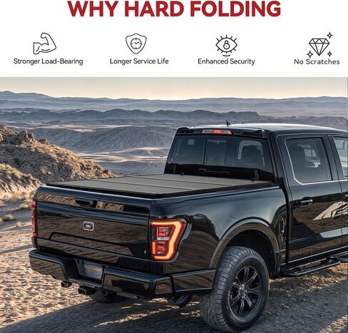 YITAMOTOR غطاء سرير شاحنة صلب رباعي الطي منخفض الحجم متوافق مع 2020-2025 Chevy Silverado/GMC Sierra 2500HD 3500HD مع سرير 6.9 قدم بدون باب خلفي متعدد المرن in Saudi Arabia