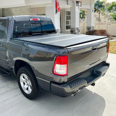YITAMOTOR غطاء سرير شاحنة صلب رباعي الطي منخفض الحجم متوافق مع 2020-2025 Chevy Silverado/GMC Sierra 2500HD 3500HD مع سرير 6.9 قدم بدون باب خلفي متعدد المرن in Saudi Arabia