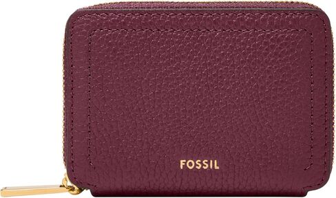 Fossil Logan Zip Card Case, Garnet in Kuwait