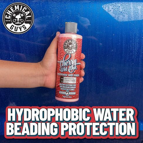 Chemical Guys WAC21316 Cherry Wet Wax, Dripping Wet Finish, Safe for Cars, Trucks, SUVs, Motorcycles, RVs & More, 16 fl oz in Saudi Arabia