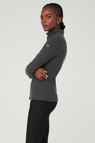 Alo Yoga Alosoft 1/2 Zip Rapid Pullover - Anthracite in Kuwait